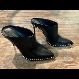 Alexander Wang Eri Studded Mules Black Size 39.5